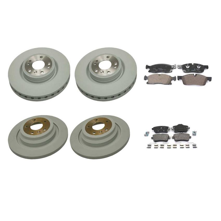 Mercedes Disc Brake Pad and Rotor Kit - Front and Rear (330mm/325mm) 1664230500